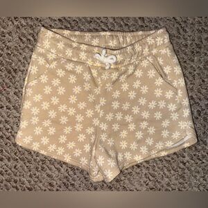 Toddler Flower Print Fleece Shorts. NWOT.